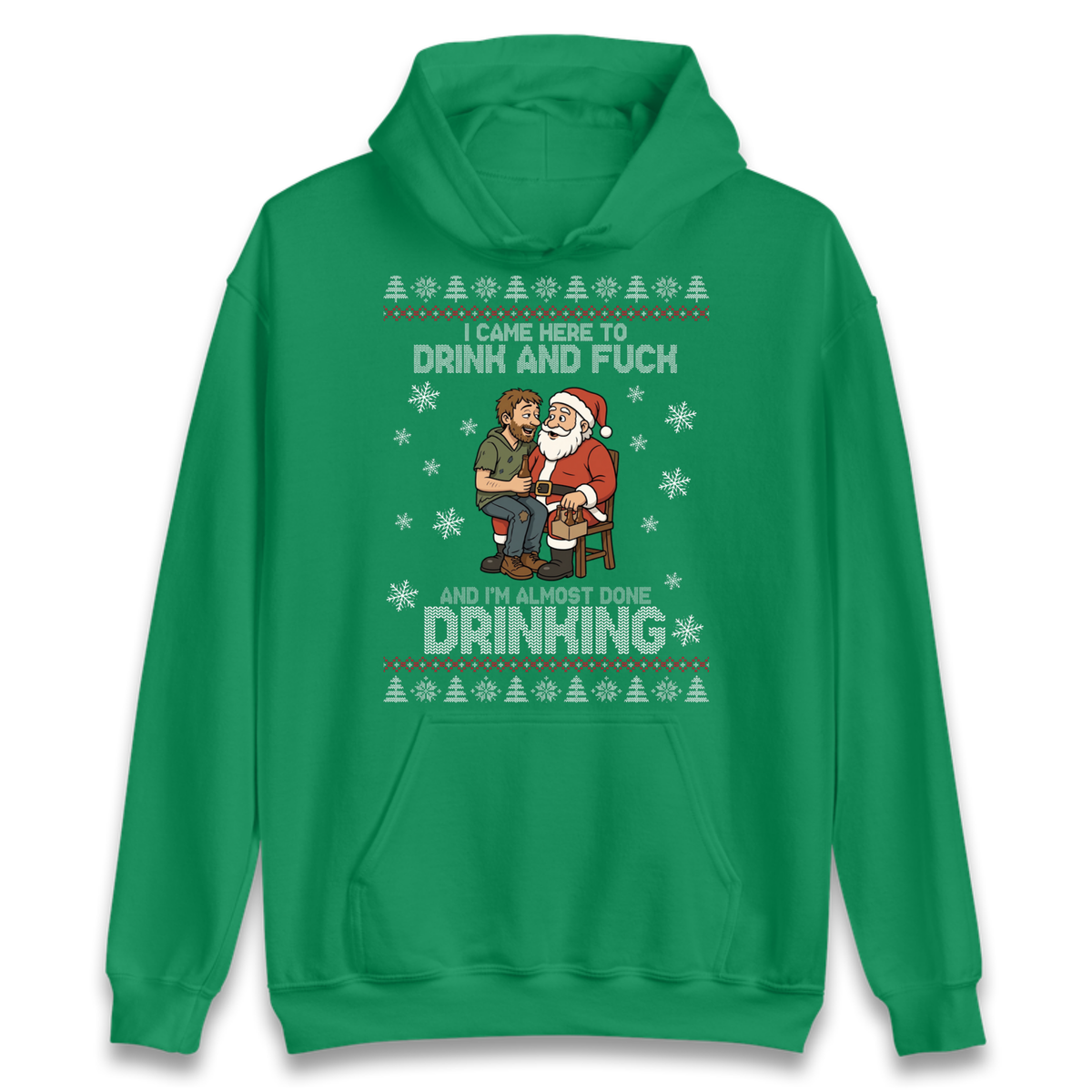 Rude Santa Graphic Hoodie