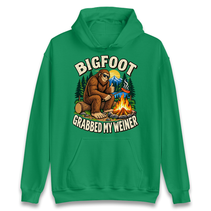 Bigfoot Grabbed My Weiner Camping Hoodie