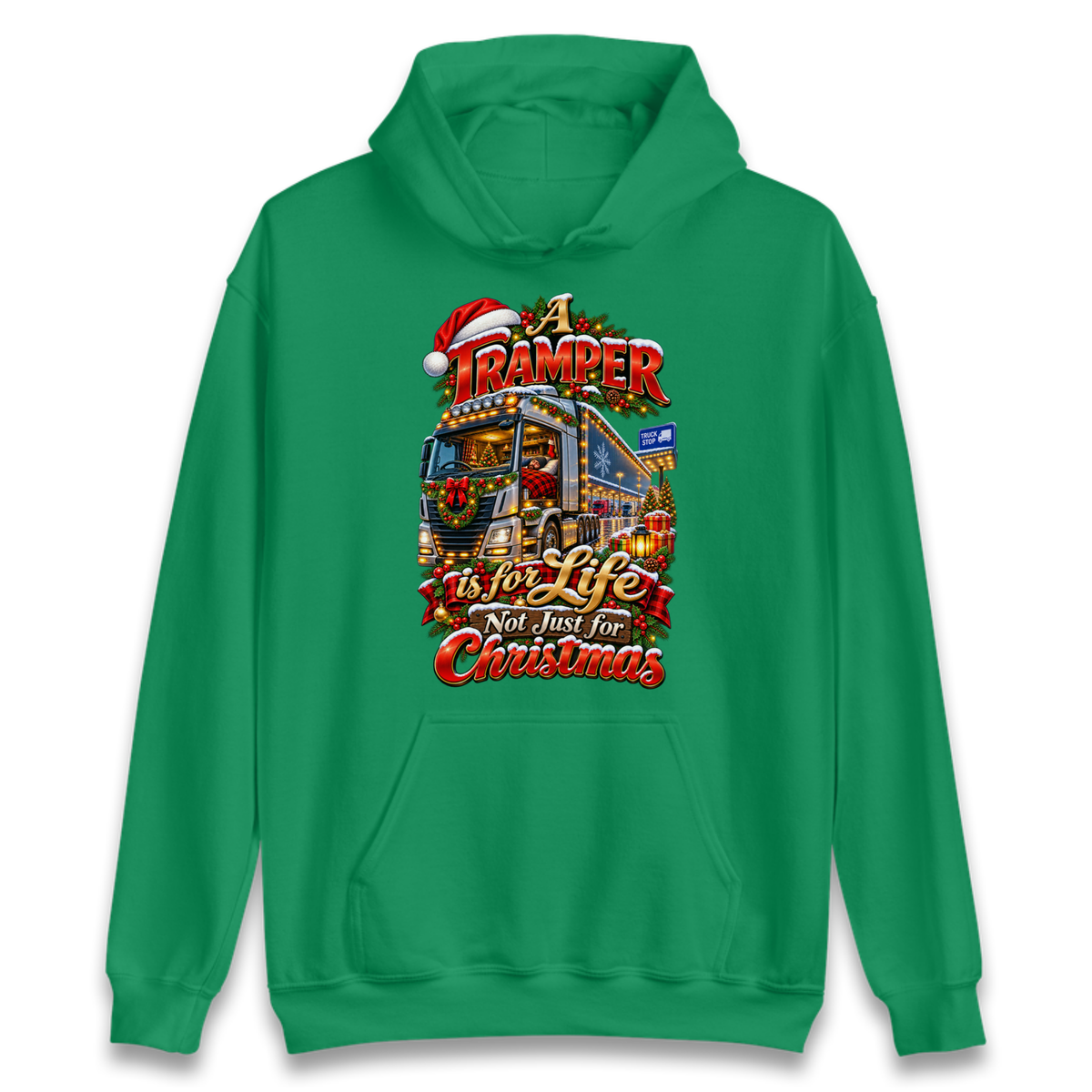 Trucker Christmas Hoodie