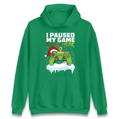 I Paused My Game Christmas Hoodie