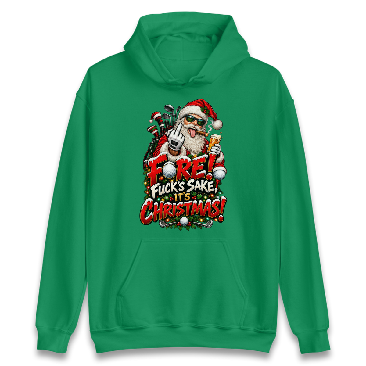 Rude Golf Christmas Hoodie