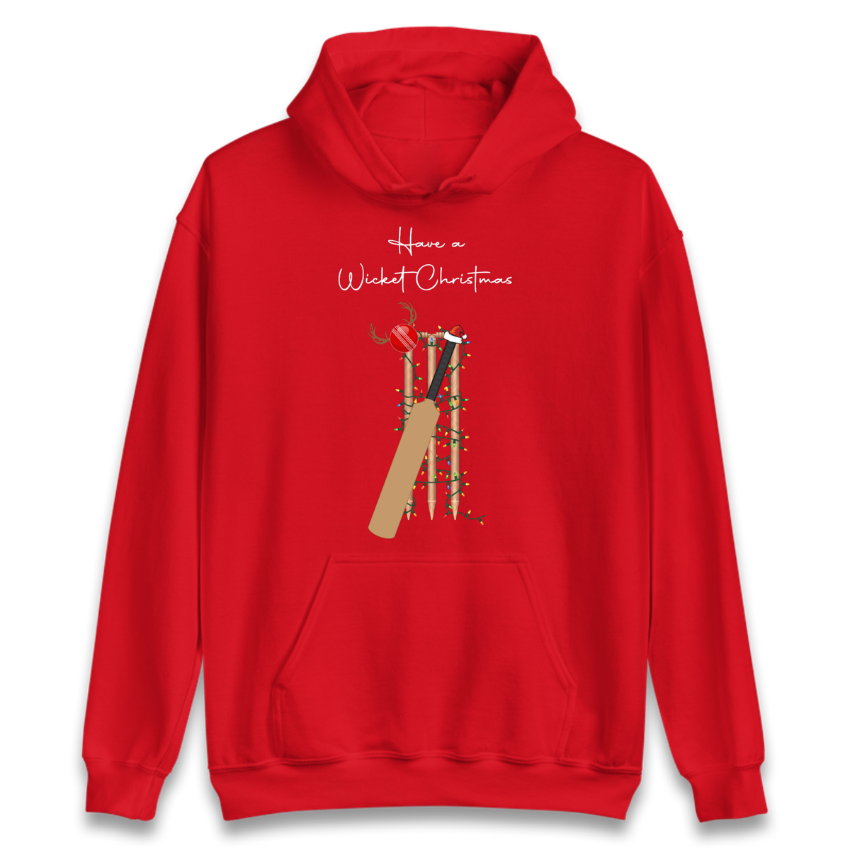Cricket Bat Graphic Christmas Hoodie