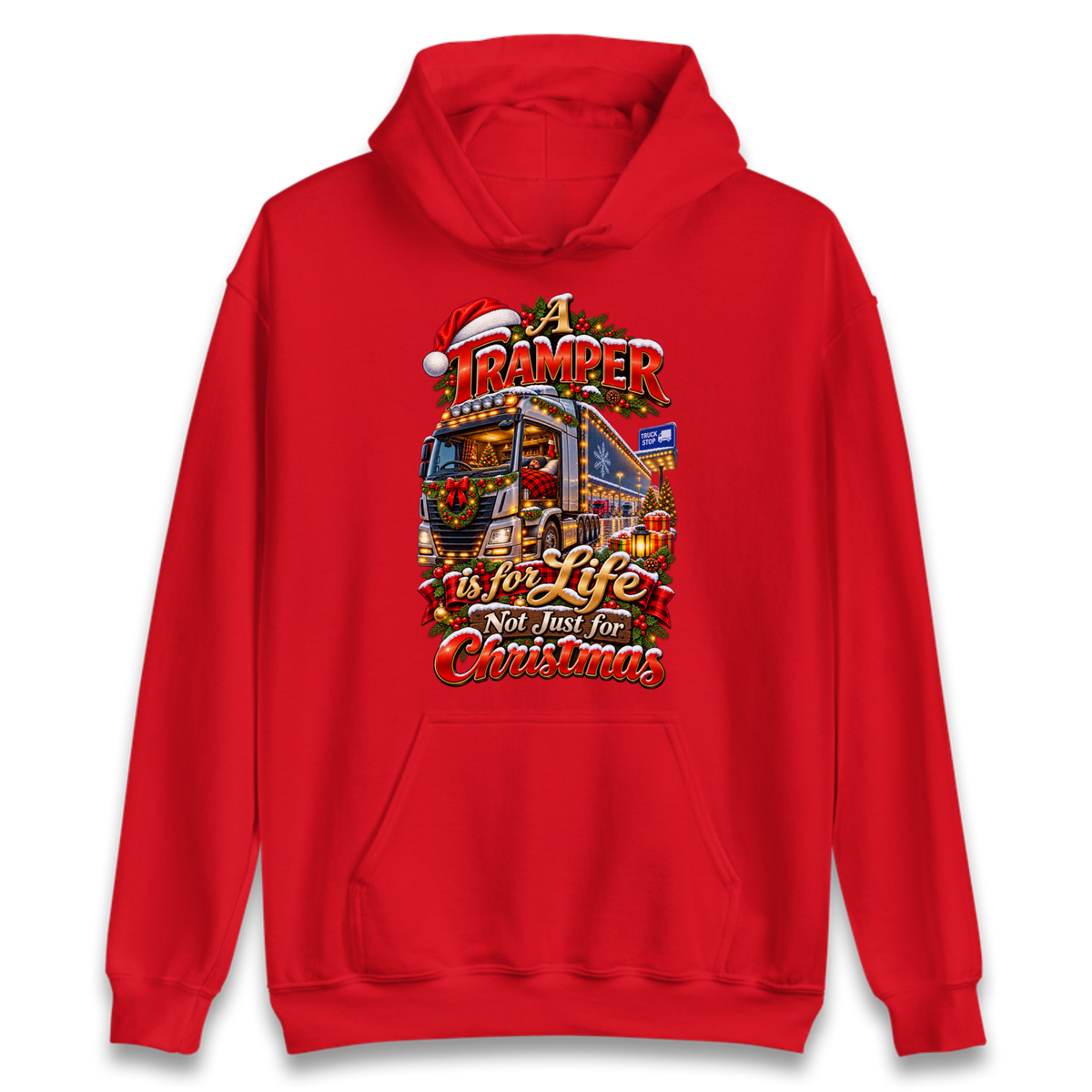 Trucker Christmas Hoodie