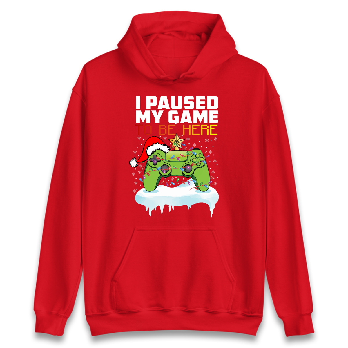 I Paused My Game Christmas Hoodie