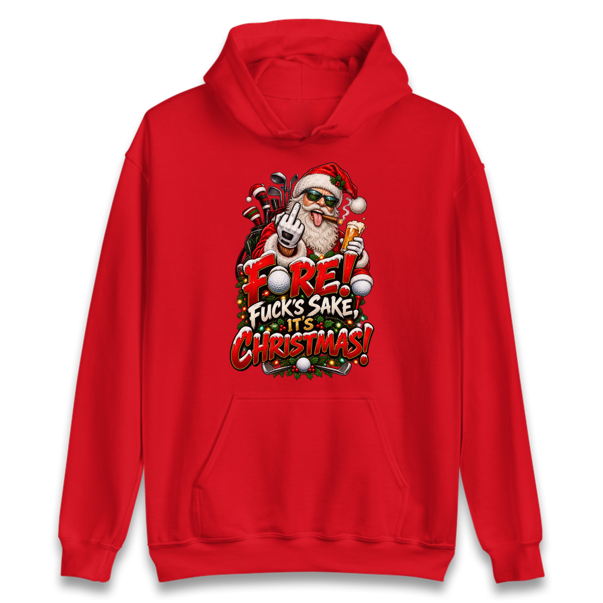 Rude Golf Christmas Hoodie