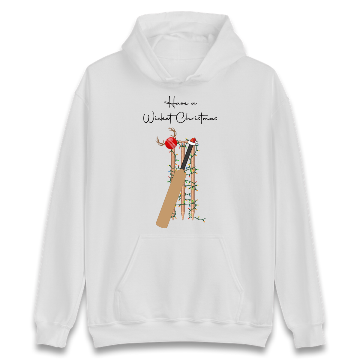 Cricket Bat Graphic Christmas Hoodie