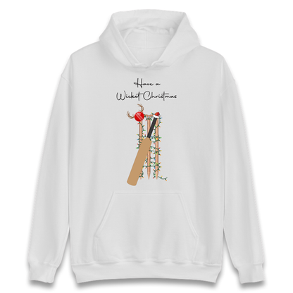 Cricket Bat Graphic Christmas Hoodie