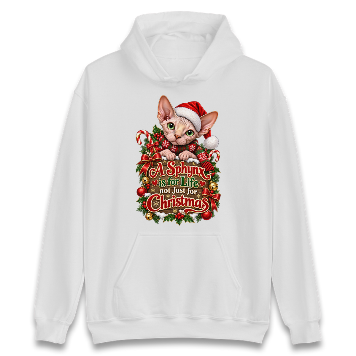 Sphynx Cat Christmas Hoodie