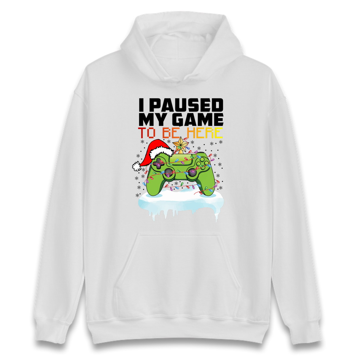 I Paused My Game Christmas Hoodie