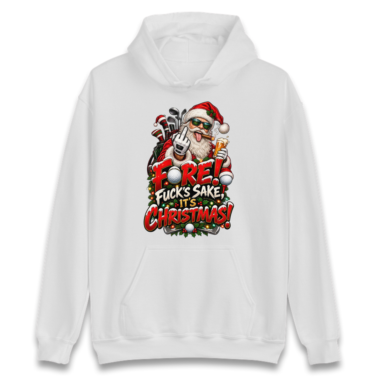 Rude Golf Christmas Hoodie