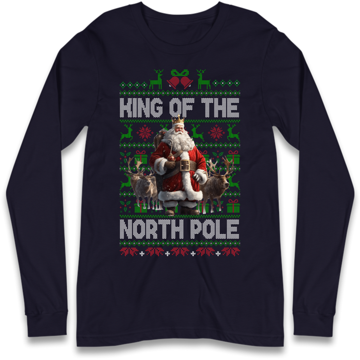 King Santa Christmas Long Sleeve T-Shirt
