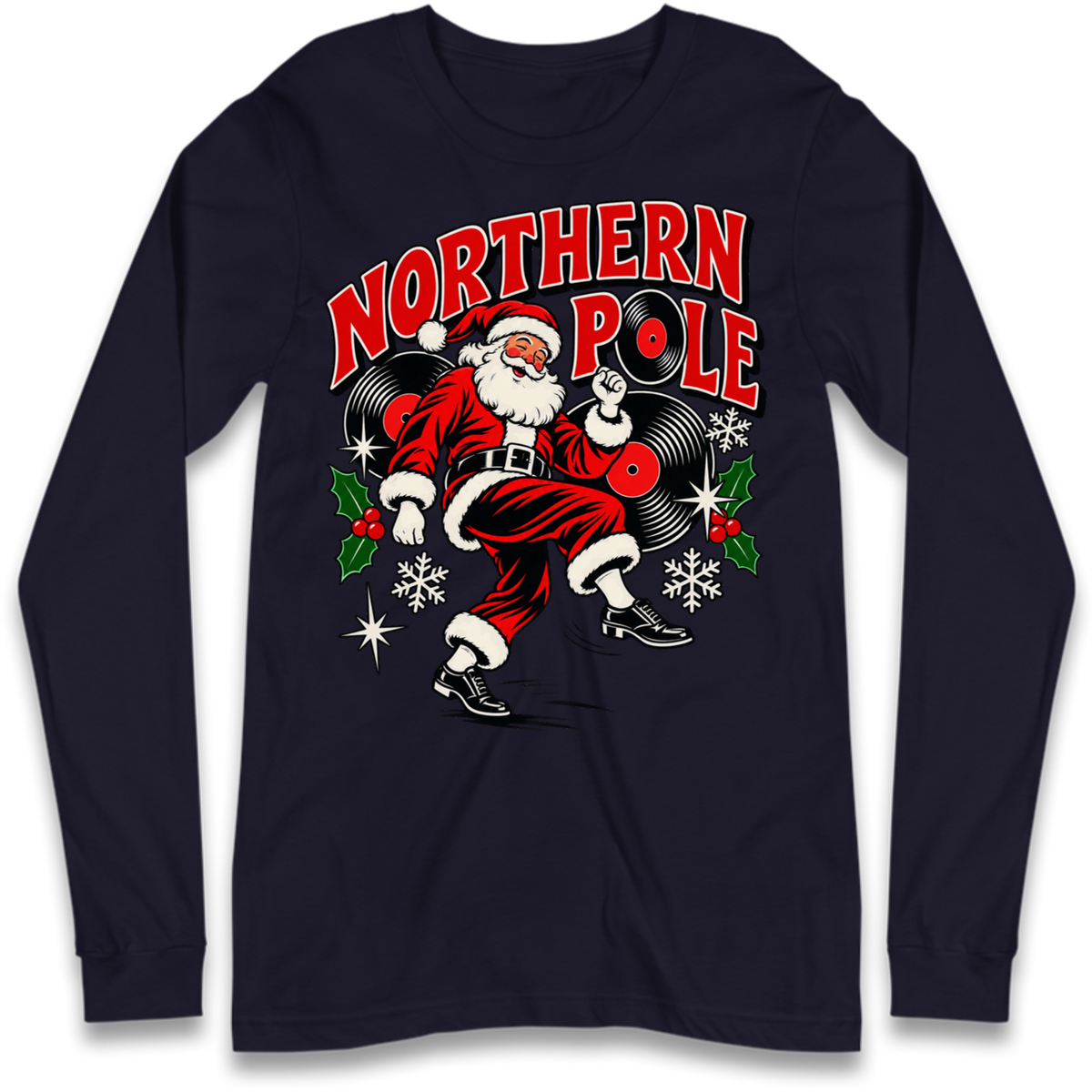 Northern Soul Christmas Long Sleeve T-Shirt