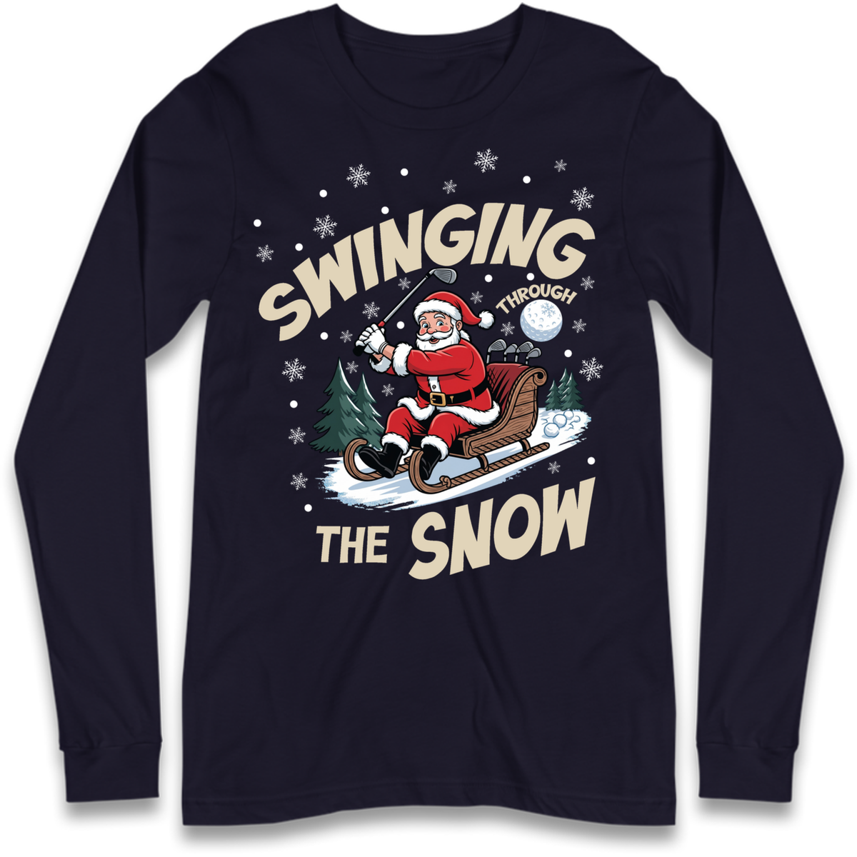 Christmas Golf Long Sleeve T-Shirt