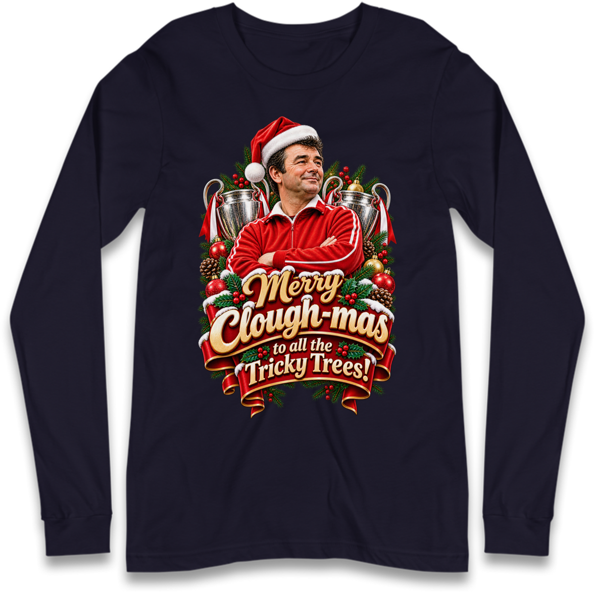 Nottm Forest Football Christmas Long Sleeve T-Shirt