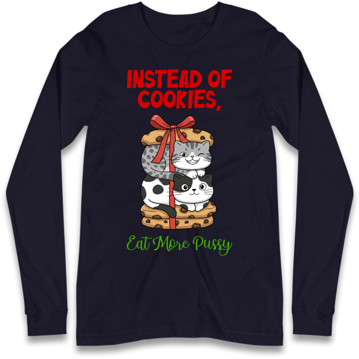 Cheeky Cat Slogan Long Sleeve T-Shirt