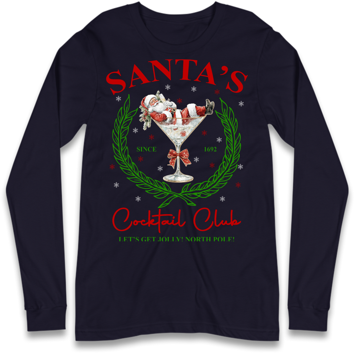 Cocktail Lover Christmas Long Sleeve T-Shirt