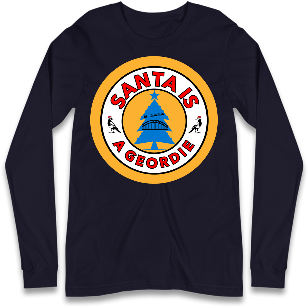 Geordie Santa  Christmas Long Sleeve T-Shirt