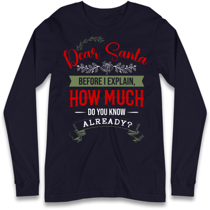 naughty christmas outfit Long Sleeve T-Shirt