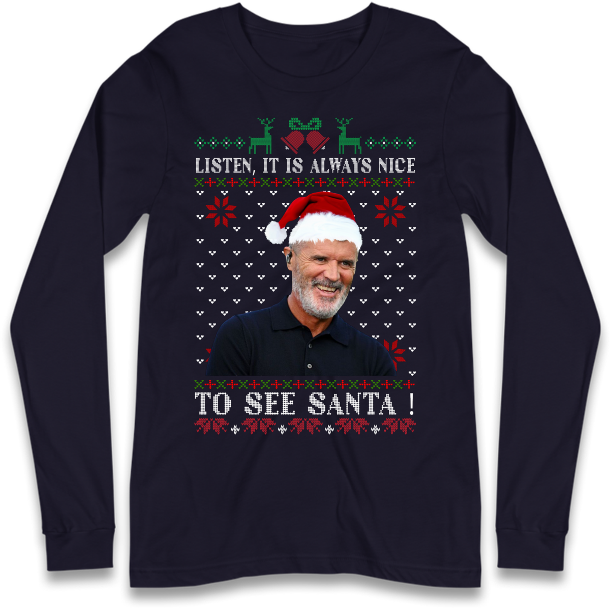 Roy Keane Christmas Long Sleeve T-Shirt