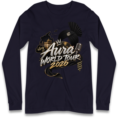 Diljit Dosanjh Aura World Tour 2026 Long Sleeve T-Shirt