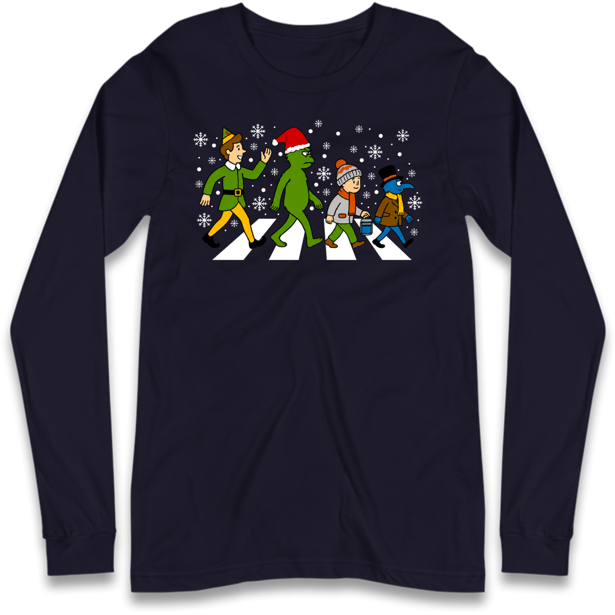 Abbey Road Walk Christmas jumper Long Sleeve T-Shirt