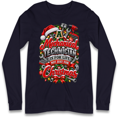Mechanical Technician Christmas Long Sleeve T-Shirt