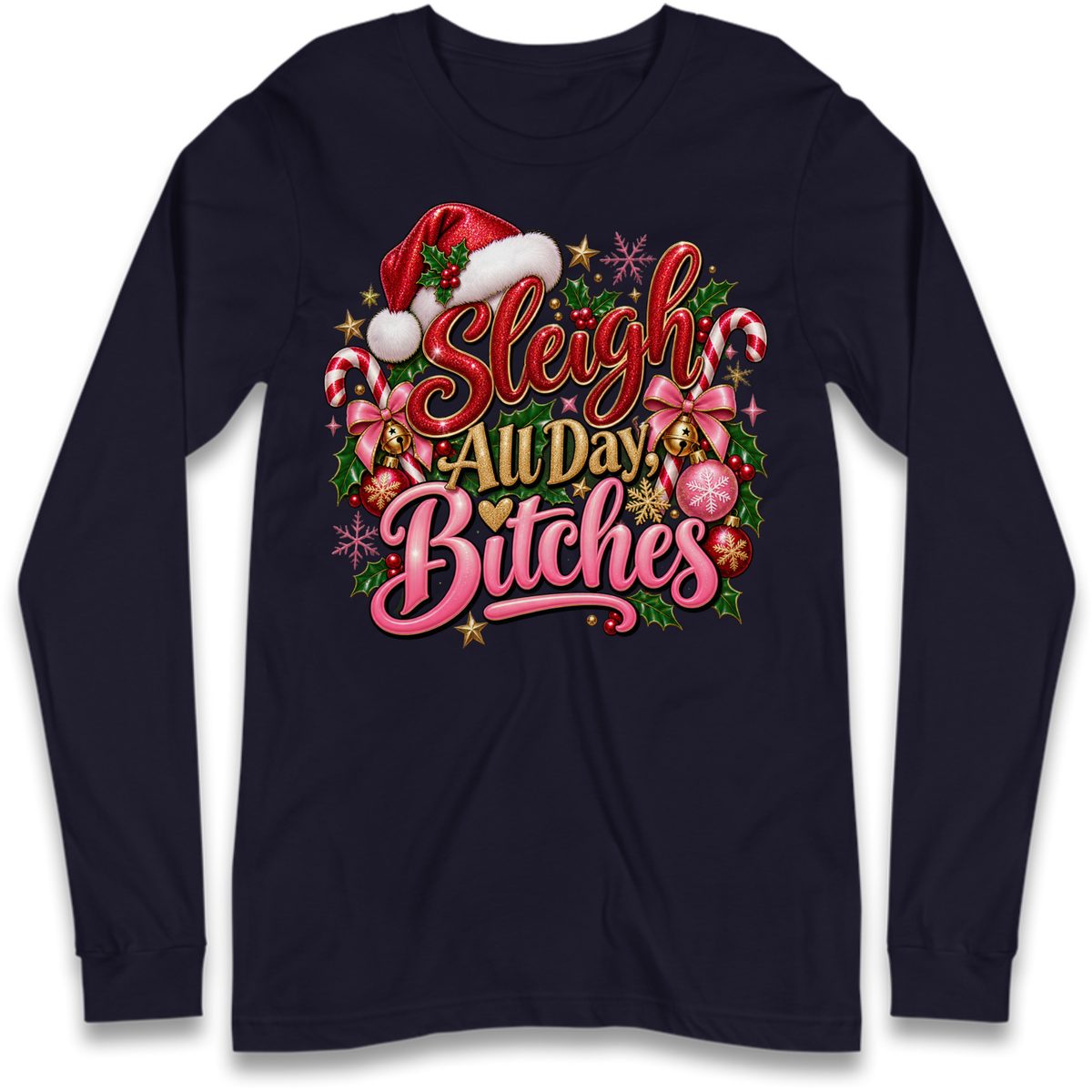 Womens Christmas Long Sleeve T-Shirt