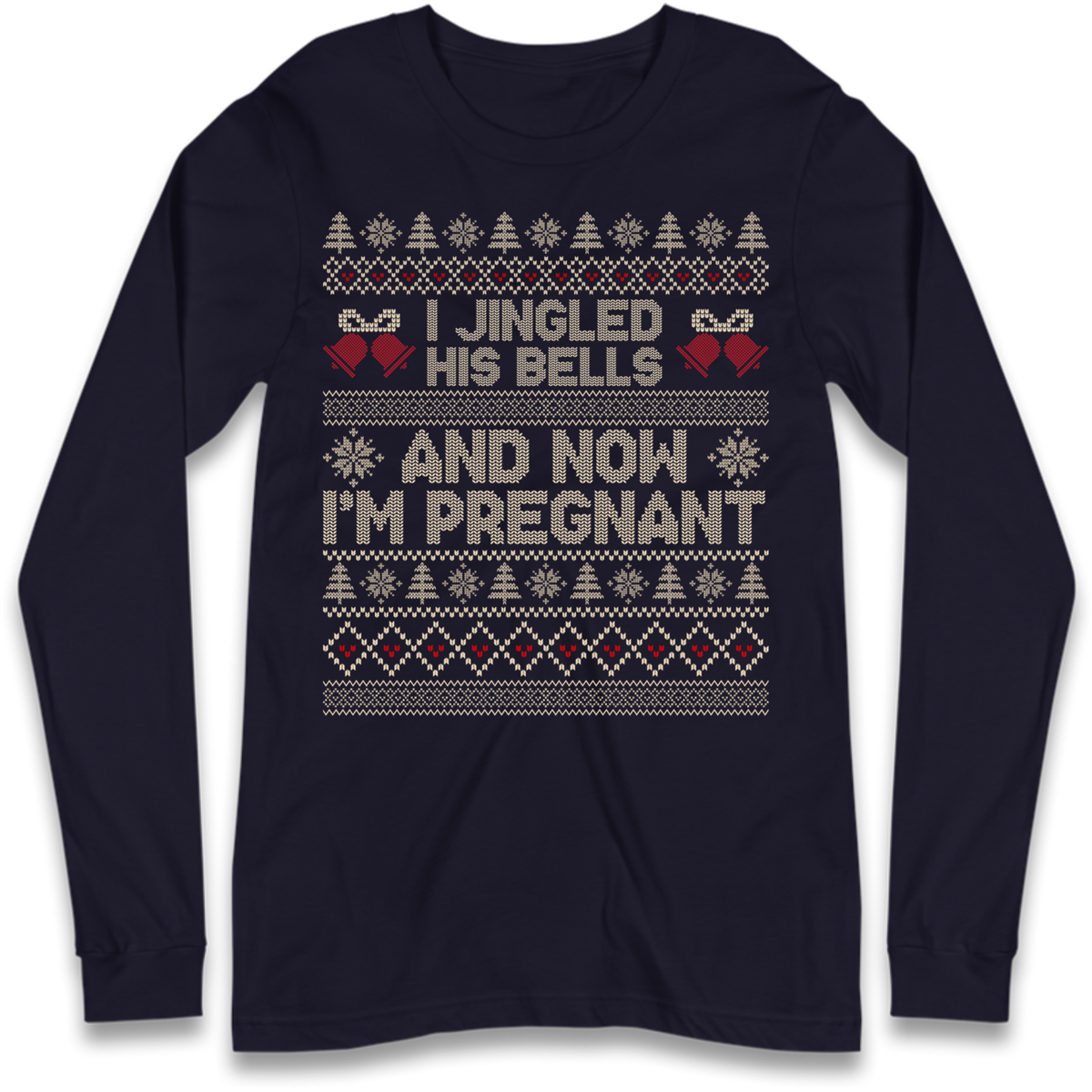 Pregnant At Christmas Long Sleeve T-Shirt