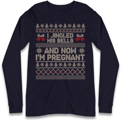 Pregnant At Christmas Long Sleeve T-Shirt