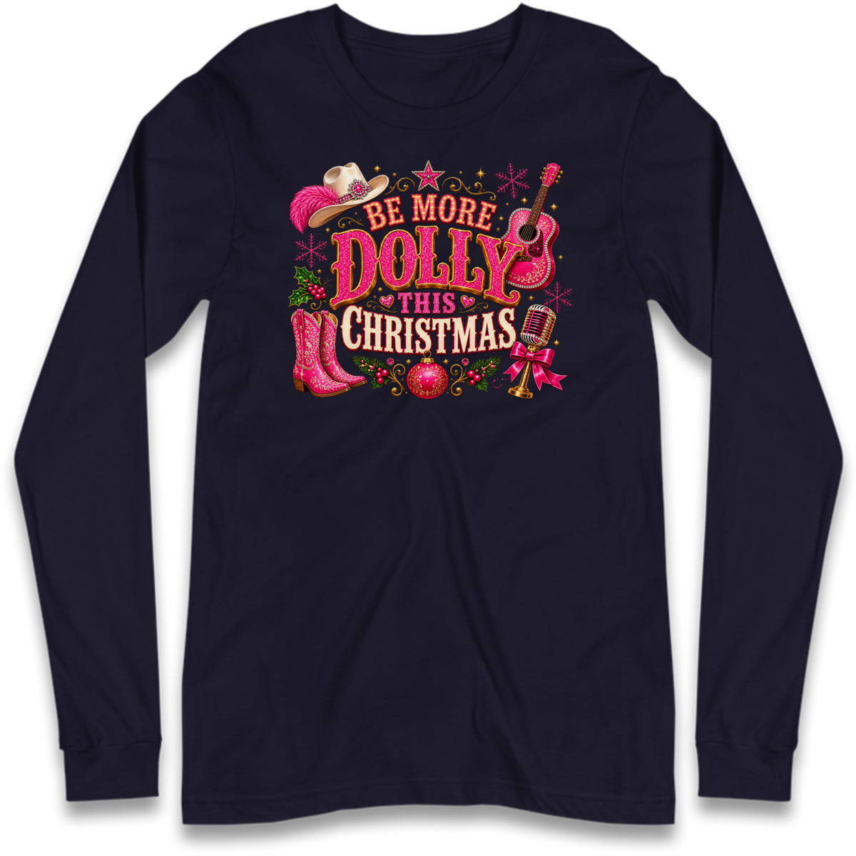 Dolly Parton Christmas Long Sleeve T-Shirt