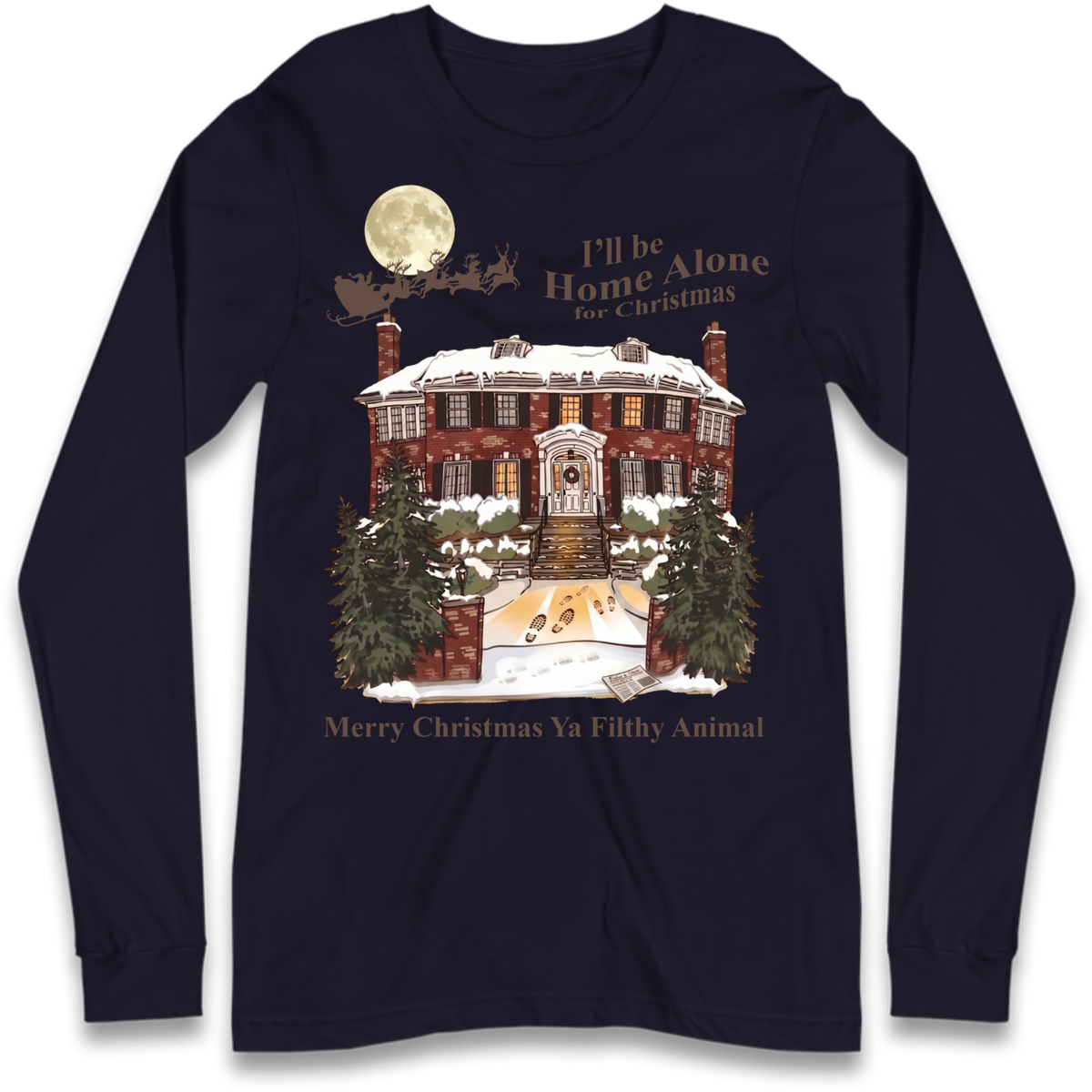Home Alone Festive Christmas Long Sleeve T-Shirt
