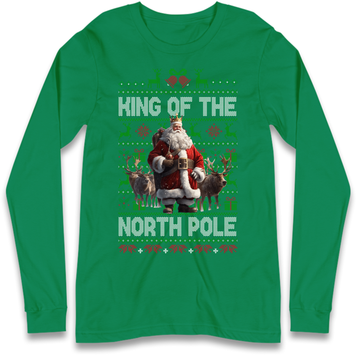 King Santa Christmas Long Sleeve T-Shirt