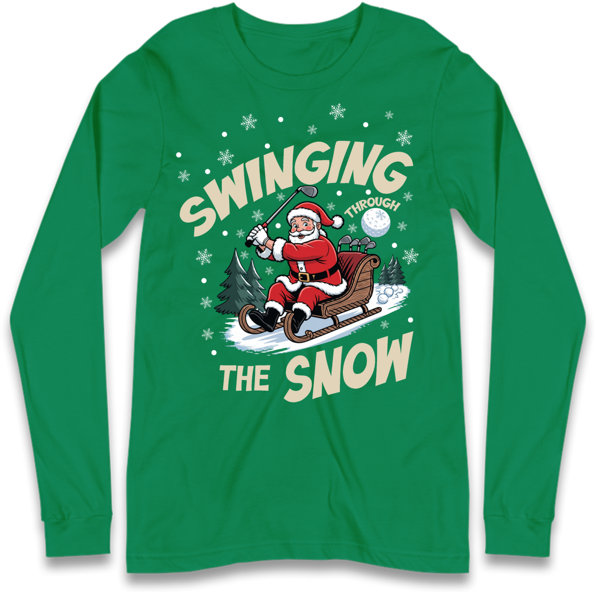 Christmas Golf Long Sleeve T-Shirt