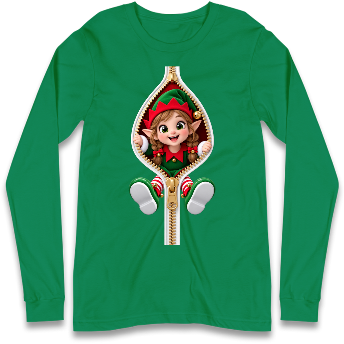 Elf Christmas Jumper Long Sleeve T-Shirt