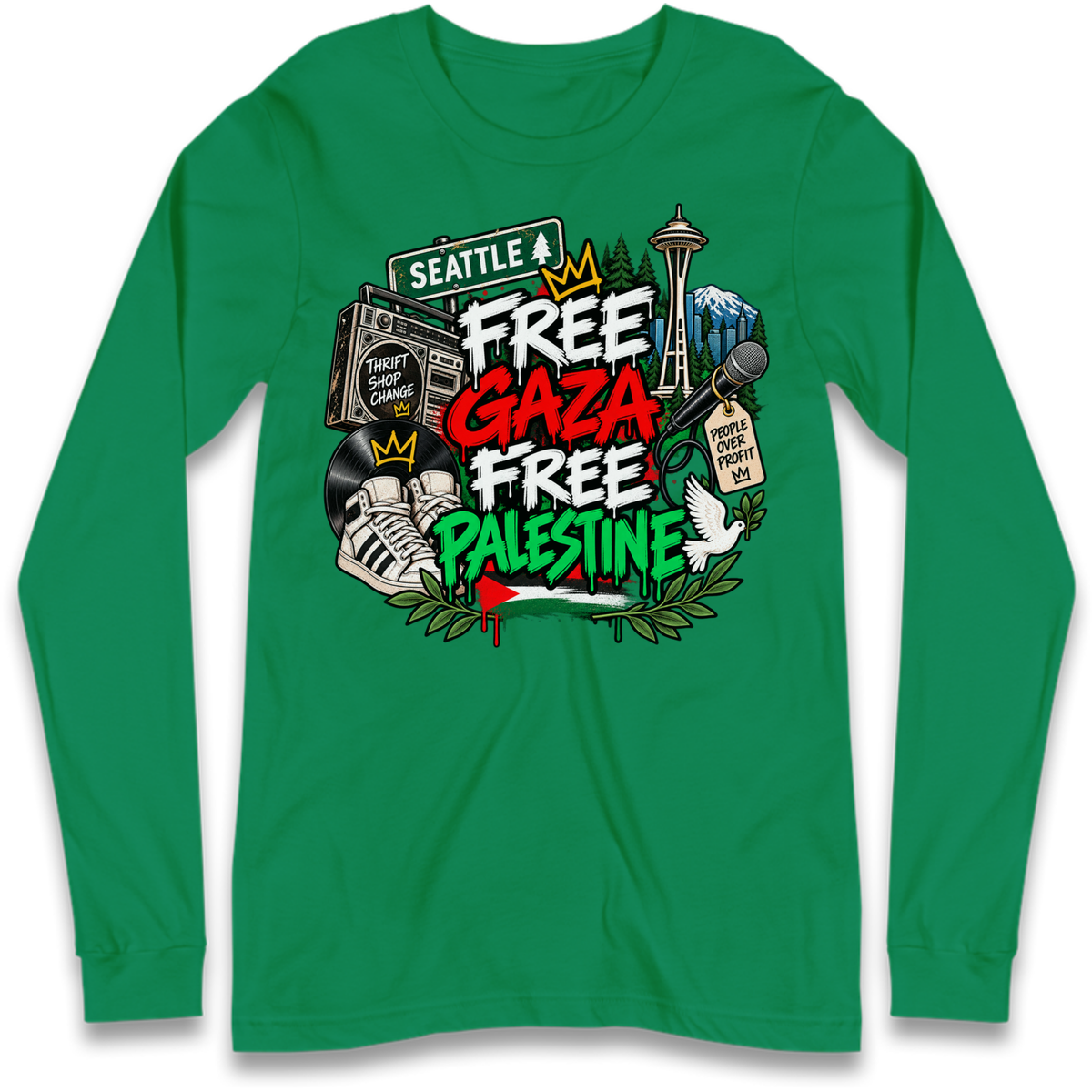 Macklemore Ed Sheeran Tour Palestine Long Sleeve T-Shirt