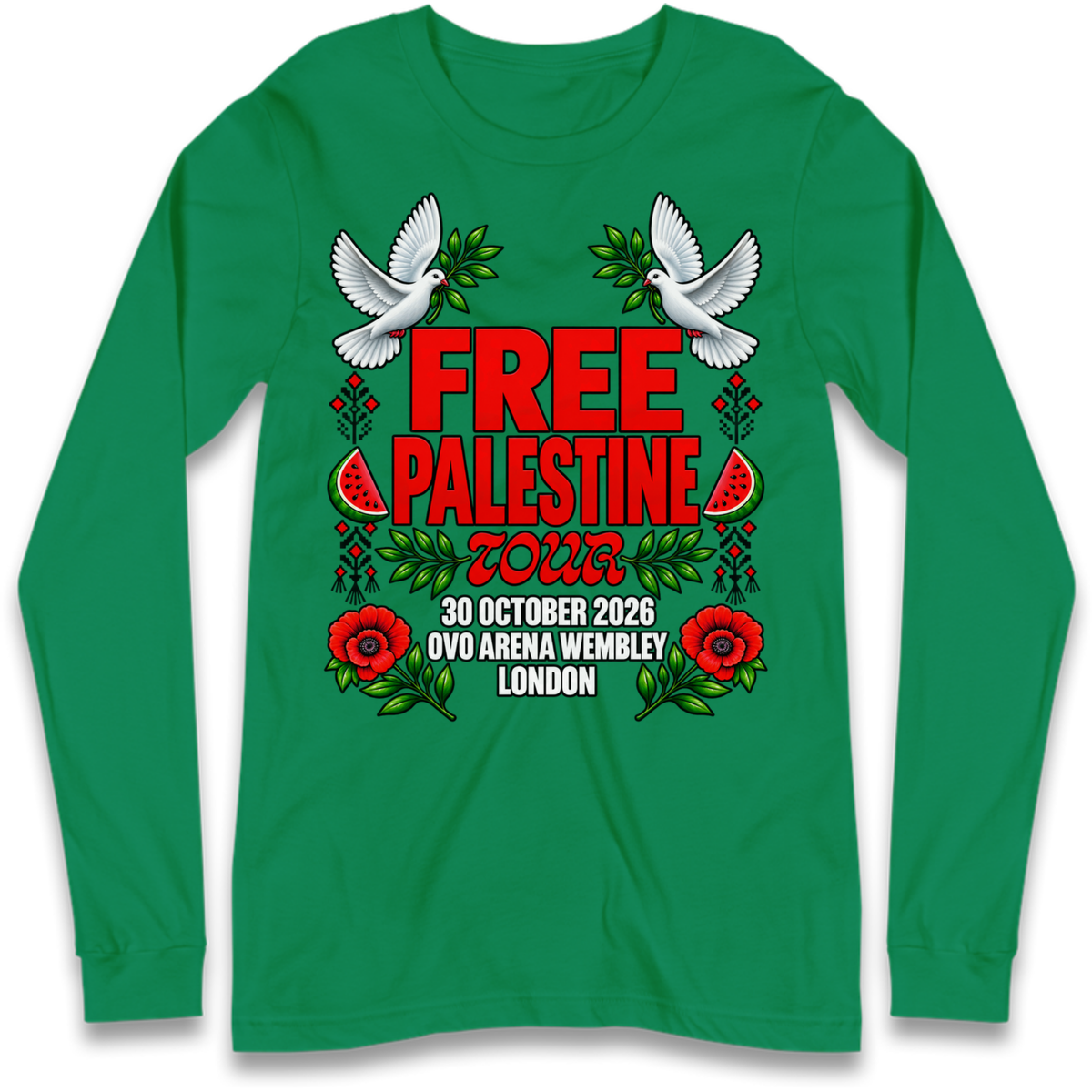Macklemore and Friends Free Palestine Tour Long Sleeve T-Shirt