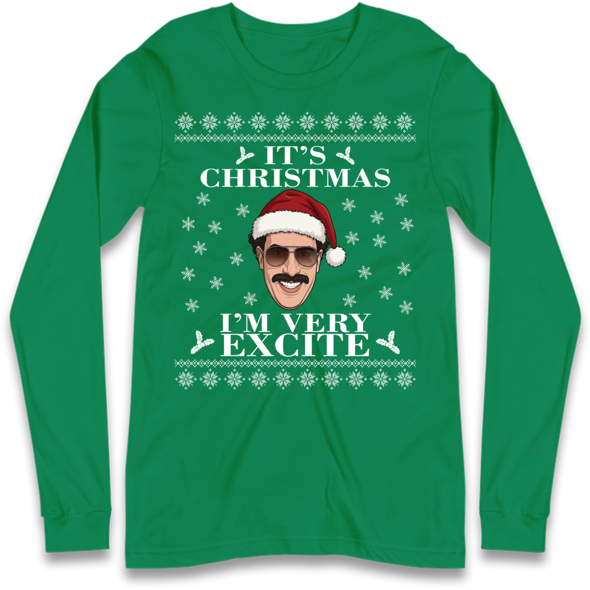 I Very Excite Christmas Long Sleeve T-Shirt