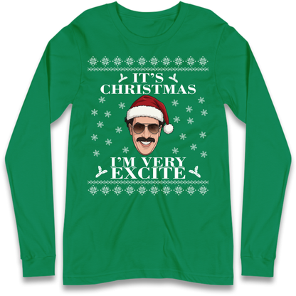 I Very Excite Christmas Long Sleeve T-Shirt