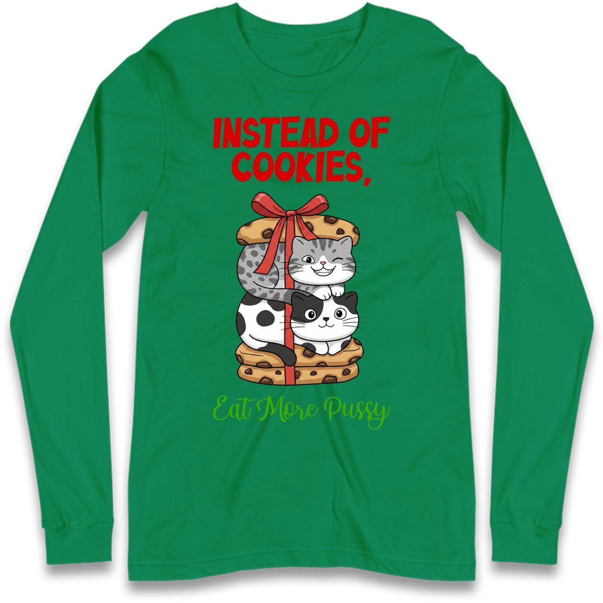 Cheeky Cat Slogan Long Sleeve T-Shirt