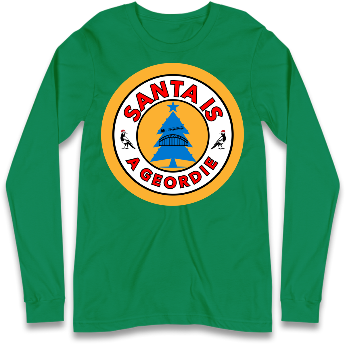 Geordie Santa  Christmas Long Sleeve T-Shirt