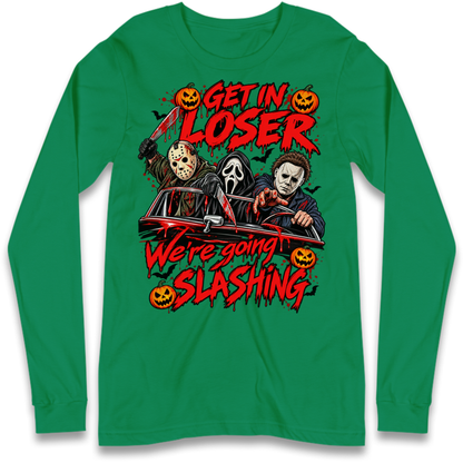 Retro Horror Movie Halloween Slasher Villains Long Sleeve T-Shirt