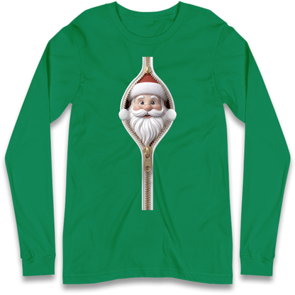 Santa Face Novelty Long Sleeve T-Shirt