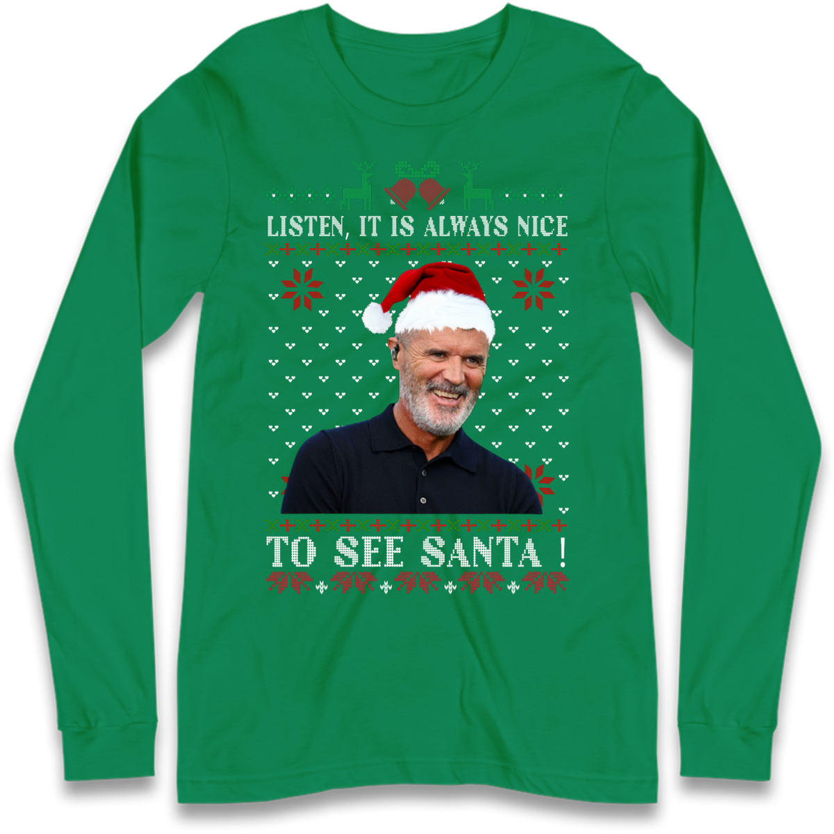 Roy Keane Christmas Long Sleeve T-Shirt