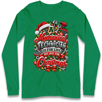 Mechanical Technician Christmas Long Sleeve T-Shirt