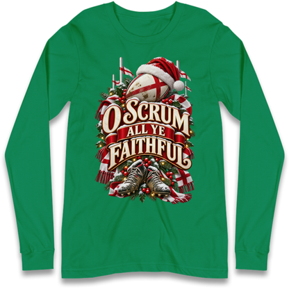 England Rugby Christmas Long Sleeve T-Shirt