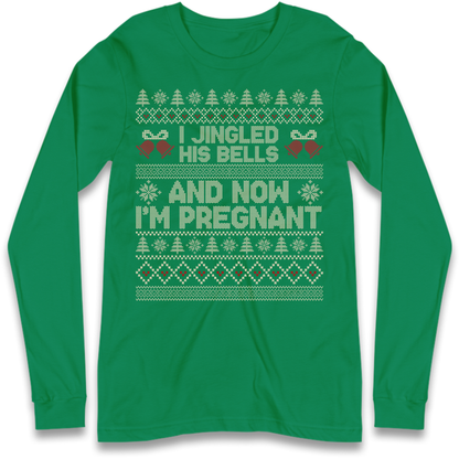 Pregnant At Christmas Long Sleeve T-Shirt