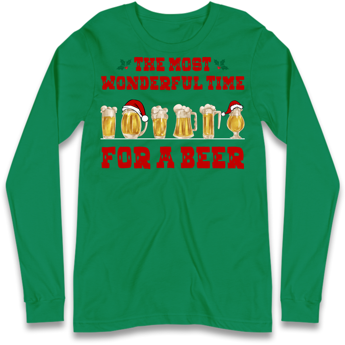 Festive Pint Graphic Long Sleeve T-Shirt