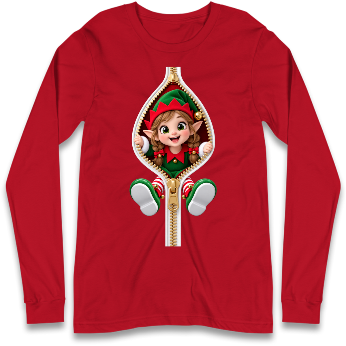 Elf Christmas Jumper Long Sleeve T-Shirt