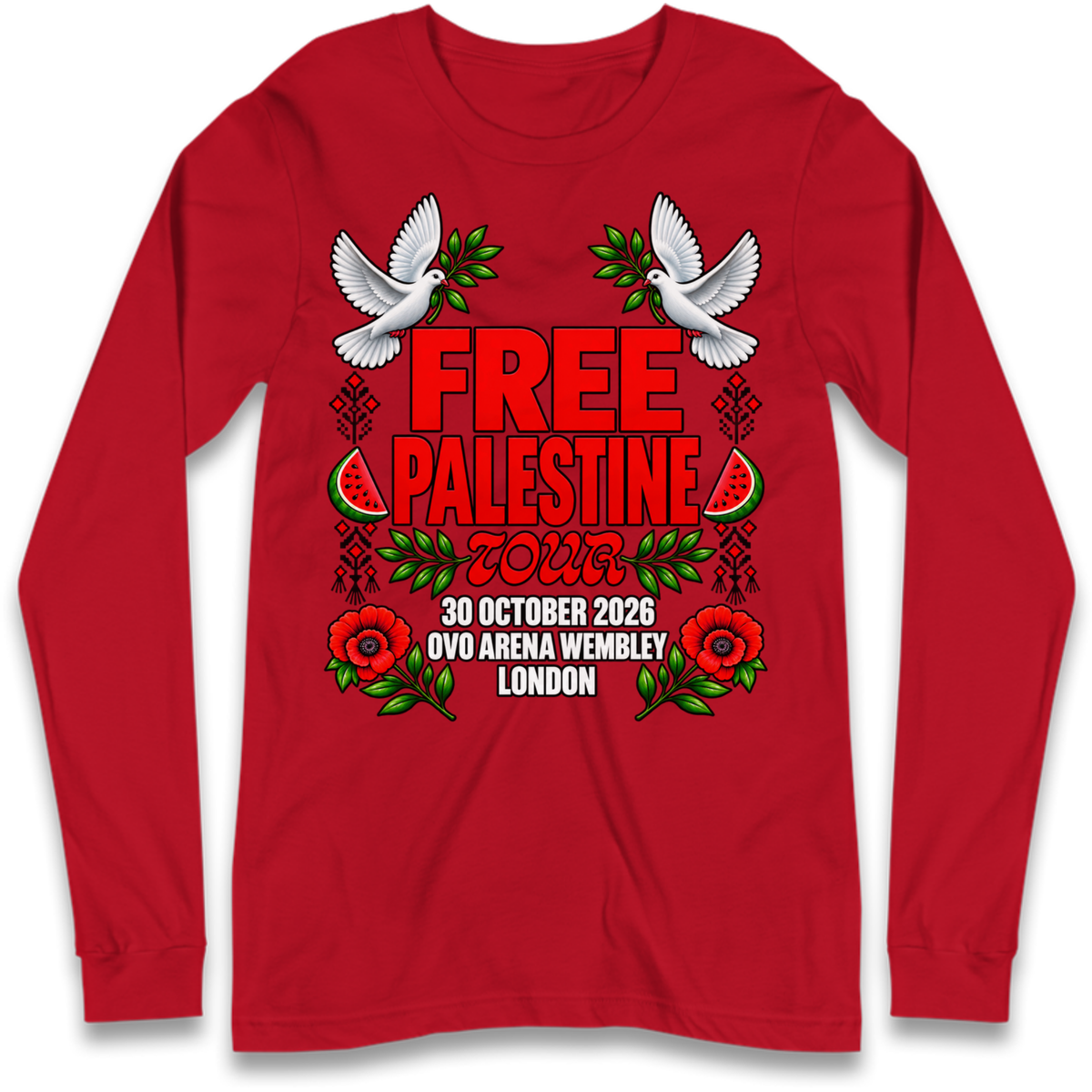 Macklemore and Friends Free Palestine Tour Long Sleeve T-Shirt