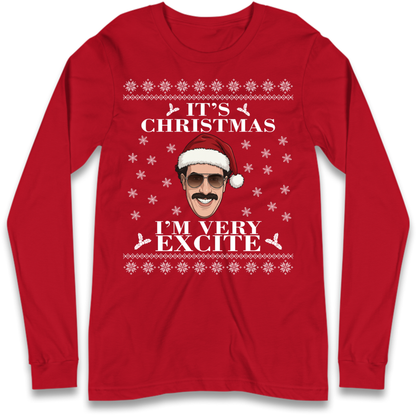 I Very Excite Christmas Long Sleeve T-Shirt